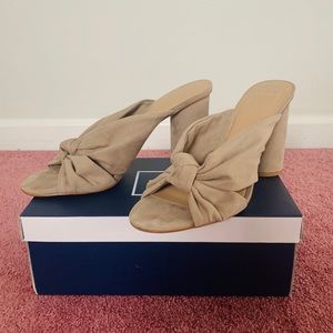 Kaari Blue Katie Beige Knotted Heeled Sandals